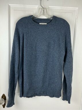 Goodthreads Women's Crewneck Sweater in Blue 100% Lambswool Large